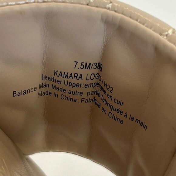 Karl Lagerfeld Paris Sandal Women’s Size 7.5M Mauve Tan Gold Slip-on Quilted - Picture 7 of 12
